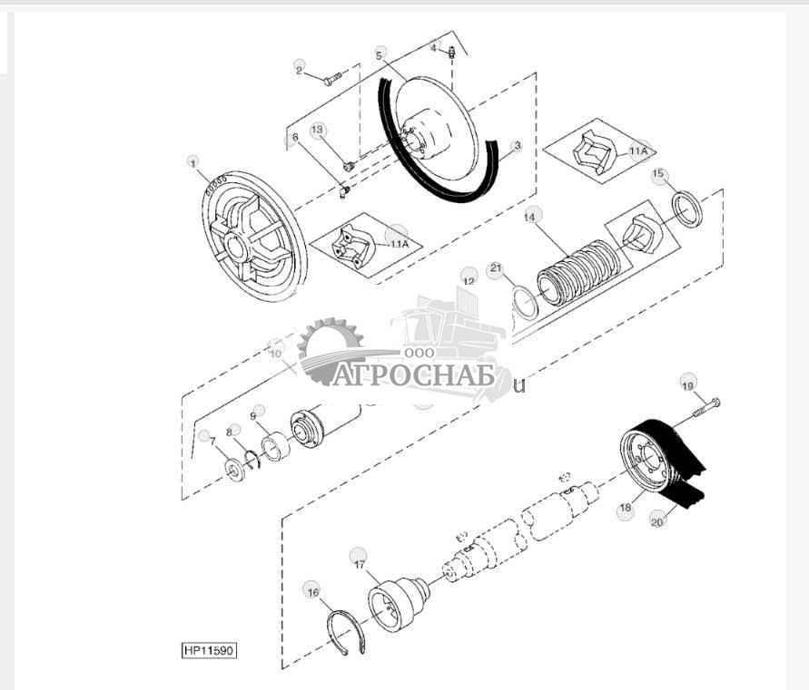 DUAL-RANGE CYLINDER DRIVE INTERMEDIATE SHEAVE 